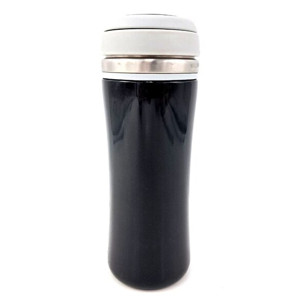 Davids Tea Travel Mug - Timolino 12 oz with Steeper and Tea Compartment Black - Picture 6 of 7